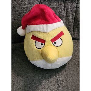 Commonwealth 2011 Angry Birds Yellow Plush Santa Hat Christmad 9"